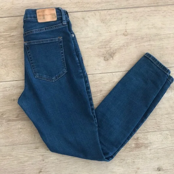 Everlane Authentic Stretch high rise skinny jean size 25 dark blue wash - Picture 4 of 14
